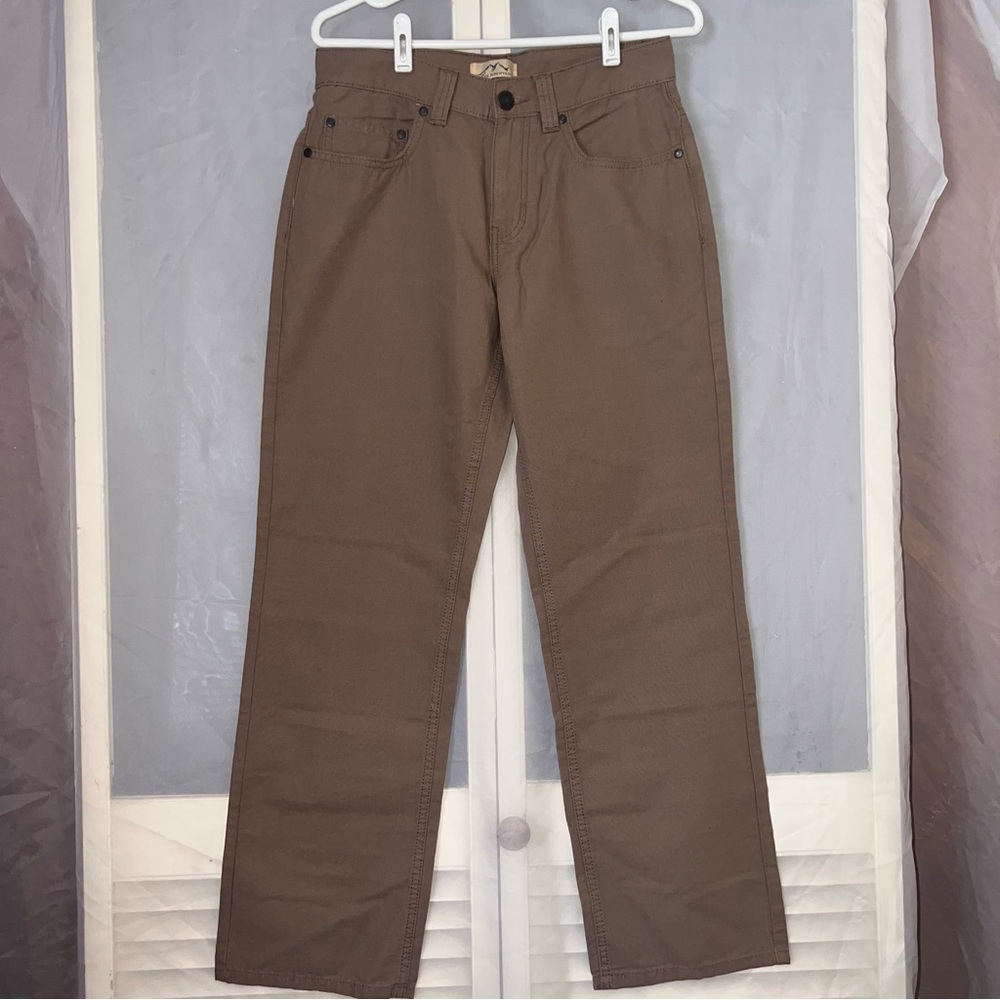 Blue Mountain Canvas 5-Pocket Work Pants Brown Relaxed Fit 30x32 100% Cotton NWT